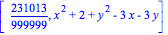 [231013/999999, x^2+2+y^2-3*x-3*y]
